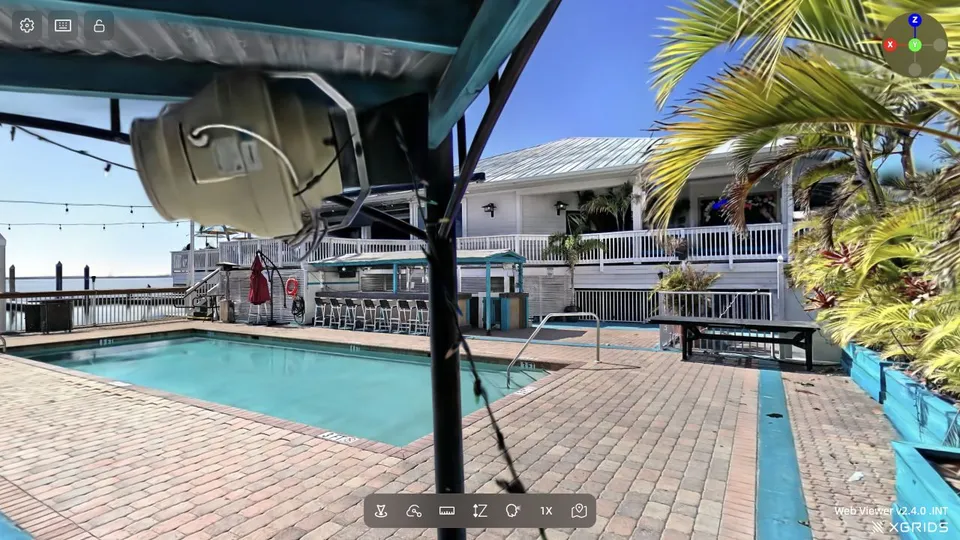 Actual screenshot of the Hula Bay Pool XGRIDS scan